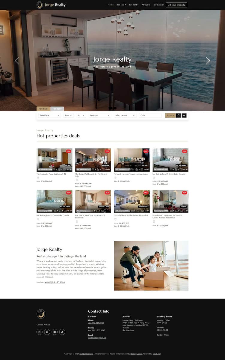 Ready made real estate websites